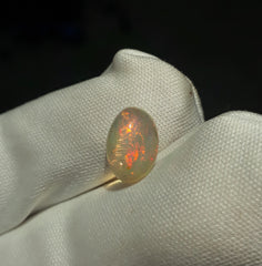 Opal for Sale - White Fire Opal - Welo Opal - October Birthstone - 10x7mm 1.3ct