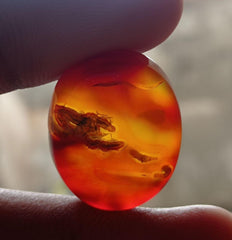 Red Agate Cabochon - Sulaimani Aqeeq - 26x21x9mm