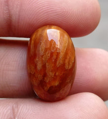 Tube Agate Cabochon - Sulaimani Aqeeq - 22x15mm