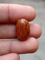 Tube Agate Cabochon - Sulaimani Aqeeq - 22x15mm
