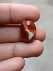 Fortified Agate Cabochon - Sulaimani Aqeeq - 23x15mm