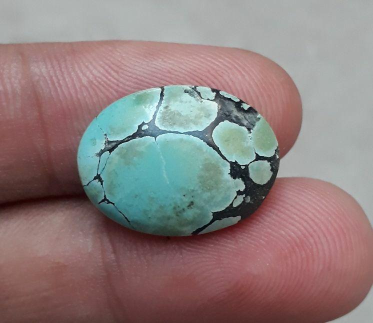 10.6ct Natural Turquoise with Veins - Green Matrix Turquoise - 20x15mm 10.6ct Natural Turquoise with Veins - Green Matrix Turquoise - 20x15mm