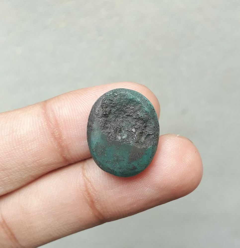 Natural Turquoise with Pyrite - green Matrix Turquoise - Shajri Feroza- 17ct-16x20mm Natural Turquoise with Pyrite - green Matrix Turquoise - Shajri Feroza- 17ct-16x20mm