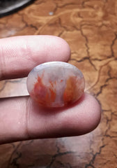 حجر دم طبيعي عالي الجودة 13.8 قيراط - الهليوتروب - الأبعاد 21x16 ملم