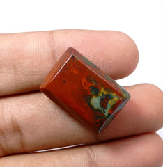 حجر الدم ذو الجودة الإمبراطورية 36.5 قيراط - الهليوتروب - حجر الدم -25x17 ملم