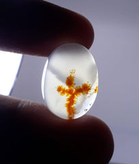 عقيق شجري طبيعي 14.7 قيراط - عقيق شجري - الأبعاد - 18 × 13 ملم