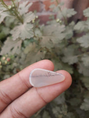 عقيق شجيري طبيعي 9.1 قيراط - عقيق خشبي - الأبعاد - 26.7 × 14 ملم