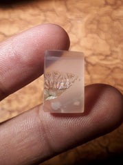 عقيق شجيري طبيعي 11.8 قيراط - عقيق شجري - الأبعاد 19x12.3 ملم