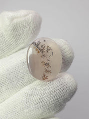 عقيق شجري طبيعي 15.1 قيراط - عقيق شجري - الأبعاد -21x17 ملم