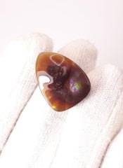 27.8ct Mexican Fire Agate,  Rare Fire Agate, Pear Fire Agate For Pendant -Polished fire agate , Rare Gemstone than Diamonds, Dimensions 23 x 17 mm