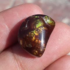 15ct Mexican Fire Agate, Fire Agate cabochon - Perfect gemstone Gift, Suitable for any Jewelry item, Rare Gemstone than Diamonds, Dimensions 18 x 13.7 mm