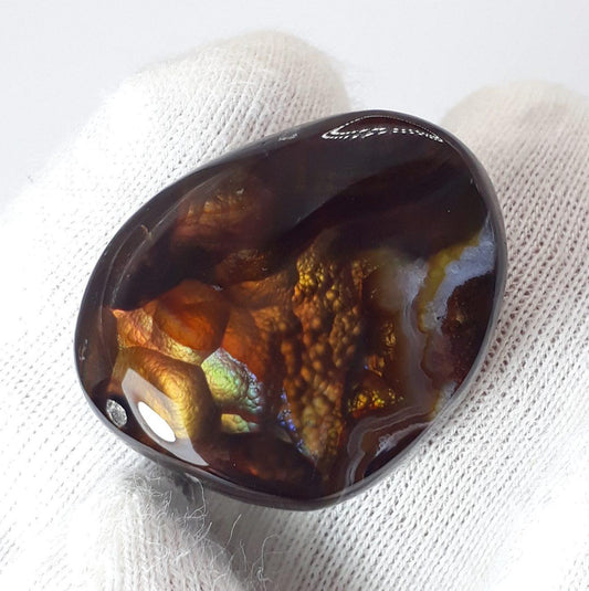27ct Mexican Fire Agate,  Rare Fire Agate, Suitable for Pendant - Perfect gemstone Gift for Gem Lover, Dimensions 23 x 18 mm