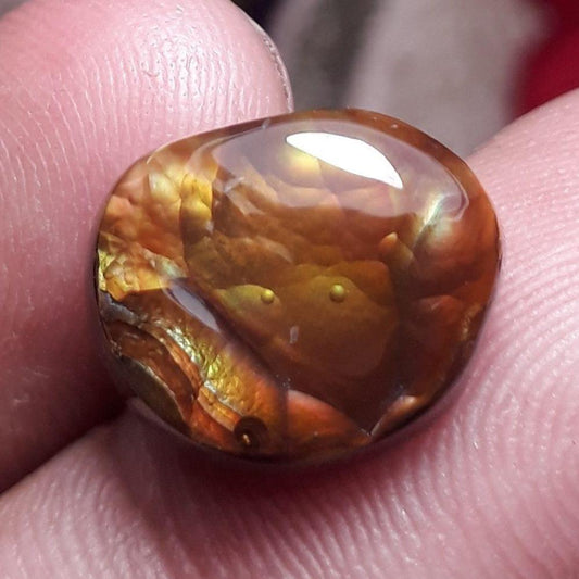 Rare Mexican Fire Agate Cabochon - Agata De Fuego