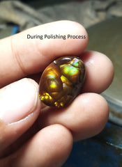 عقيق ناري مكسيكي قوس قزح، حجر كريم أندر من الماس