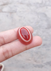 35ct Natural Red Eye Agate For Sale - Aqeeq - Dimension 23x18x12mm