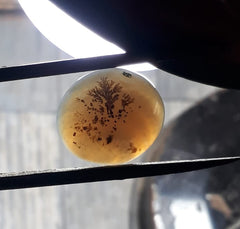 عقيق شجري طبيعي 15.5 قيراط - عقيق شجري - 20x17 ملم