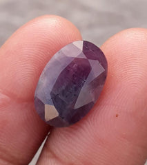 ياقوت كشميري 12 قيراط - 15.8 × 10.5 ملم