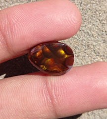 Rare Mexican Fire Agate Cabochon - Agata De Fuego