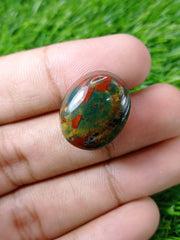 حجر الدم ذو الجودة الإمبراطورية 36.5 قيراط - الهليوتروب - حجر الدم -22x18 ملم