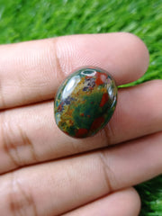 حجر الدم ذو الجودة الإمبراطورية 36.5 قيراط - الهليوتروب - حجر الدم -22x18 ملم