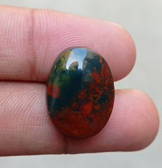 21.6ct Imperial Quality Blood Stone - Heliotrope - Hajr-ul-Dam Dimension 23x17mm
