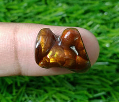 عقيق ناري مكسيكي 13.3 قيراط، عقيق ناري نادر، عقيق ناري منحوت - هدية مثالية من الأحجار الكريمة، آتشي عقيق، الأبعاد- 18 × 16 مم