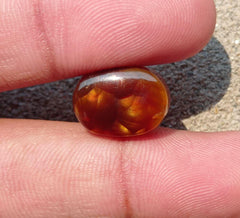 14ct Mexican Fire Agate, Rare Fire Agate, Yellow Oval Cabochon Fire Agate - Perfect gemstone Gift, Dimensions - 16x12 mm
