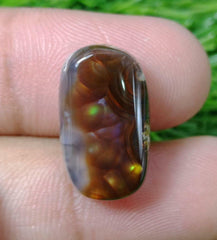 14.65ct Natural Fire Agate From Mexico, Rare Fire Agate, Fire Agate cabochon - Dimensions - 21x12mm