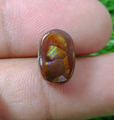 7.25ct Mexican Fire Agate,  Rare Fire Agate, Oval Fire Agate - Perfect gemstone Gift, Yellow-Purple Fire Agate, Dimensions - 13x9x5mm