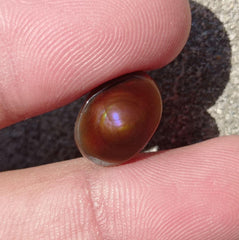 5.75 قيراط من العقيق الناري المكسيكي، العقيق الناري الأرجواني، كابوشون بيضاوي من العقيق الناري - أفضل هدية من الأحجار الكريمة، الأبعاد - 14 × 10 مم