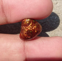 8.5ct Rare Fire Agate, Yellow Bubbly Fire Agate - Fire Agate AZ, Perfect gemstone Gift, Dimensions - 14x13 mm
