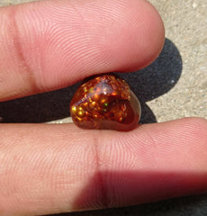 8.5ct Rare Fire Agate, Yellow Bubbly Fire Agate - Fire Agate AZ, Perfect gemstone Gift, Dimensions - 14x13 mm