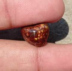 8.5ct Rare Fire Agate, Yellow Bubbly Fire Agate - Fire Agate AZ, Perfect gemstone Gift, Dimensions - 14x13 mm
