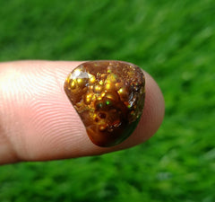 8.5ct Rare Fire Agate, Yellow Bubbly Fire Agate - Fire Agate AZ, Perfect gemstone Gift, Dimensions - 14x13 mm