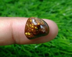 8.5ct Rare Fire Agate, Yellow Bubbly Fire Agate - Fire Agate AZ, Perfect gemstone Gift, Dimensions - 14x13 mm