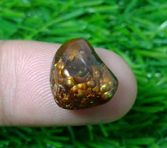8.5ct Rare Fire Agate, Yellow Bubbly Fire Agate - Fire Agate AZ, Perfect gemstone Gift, Dimensions - 14x13 mm