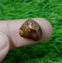 8.5ct Rare Fire Agate, Yellow Bubbly Fire Agate - Fire Agate AZ, Perfect gemstone Gift, Dimensions - 14x13 mm