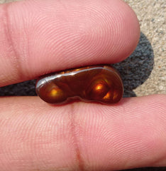 8.95ct Natural Fire Agate from Mexico ,Rare Gemstone than Diamonds - Perfect gemstone Gift, Dimensions - 20x10 mm