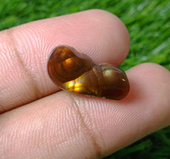 8.95ct Natural Fire Agate from Mexico ,Rare Gemstone than Diamonds - Perfect gemstone Gift, Dimensions - 20x10 mm
