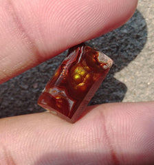 12ct Faceted Mexican Fire Agate, Rare Fire Agate - Perfect gemstone Gift, Rare Gemstone than Diamonds, Dimensions - 19x10 mm