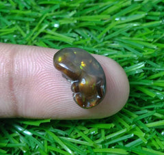 6ct Mexican Fire Agate,  Rare Fire Agate, Yellow Aatshi Aqeeq - Perfect gemstone Gift, Dimensions 16x9x5mm