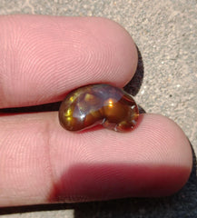 6ct Mexican Fire Agate,  Rare Fire Agate, Yellow Aatshi Aqeeq - Perfect gemstone Gift, Dimensions 16x9x5mm