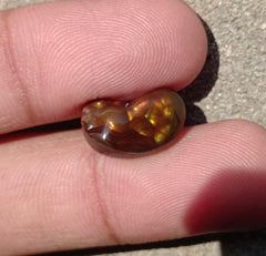 6ct Mexican Fire Agate,  Rare Fire Agate, Yellow Aatshi Aqeeq - Perfect gemstone Gift, Dimensions 16x9x5mm