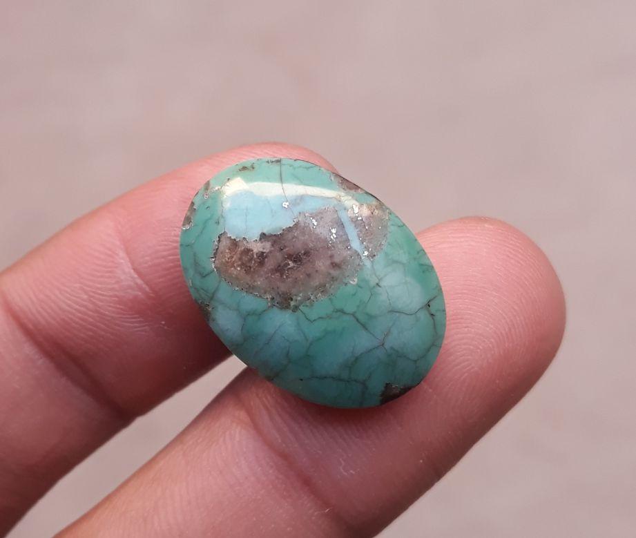 19.4ct Morenci Turquoise - Natural Turquoise - Green Matrix Turquoise - 22x16 mm 19.4ct Morenci Turquoise - Natural Turquoise - Green Matrix Turquoise - 22x16 mm