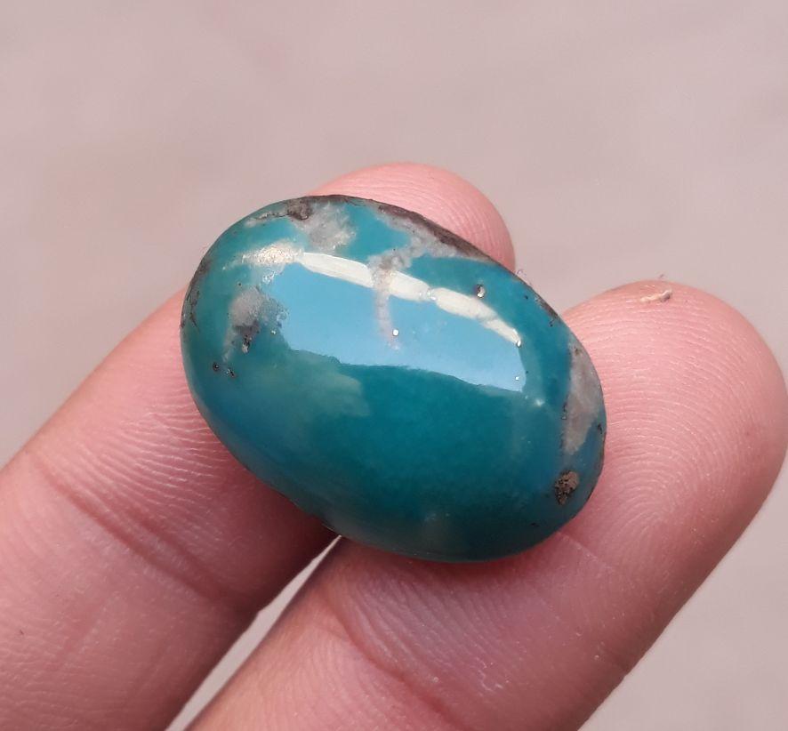 Natural Turquoise - Teal Green Matrix Turquoise - 24.85ct 24x17 mm Natural Turquoise - Teal Green Matrix Turquoise - 24.85ct 24x17 mm
