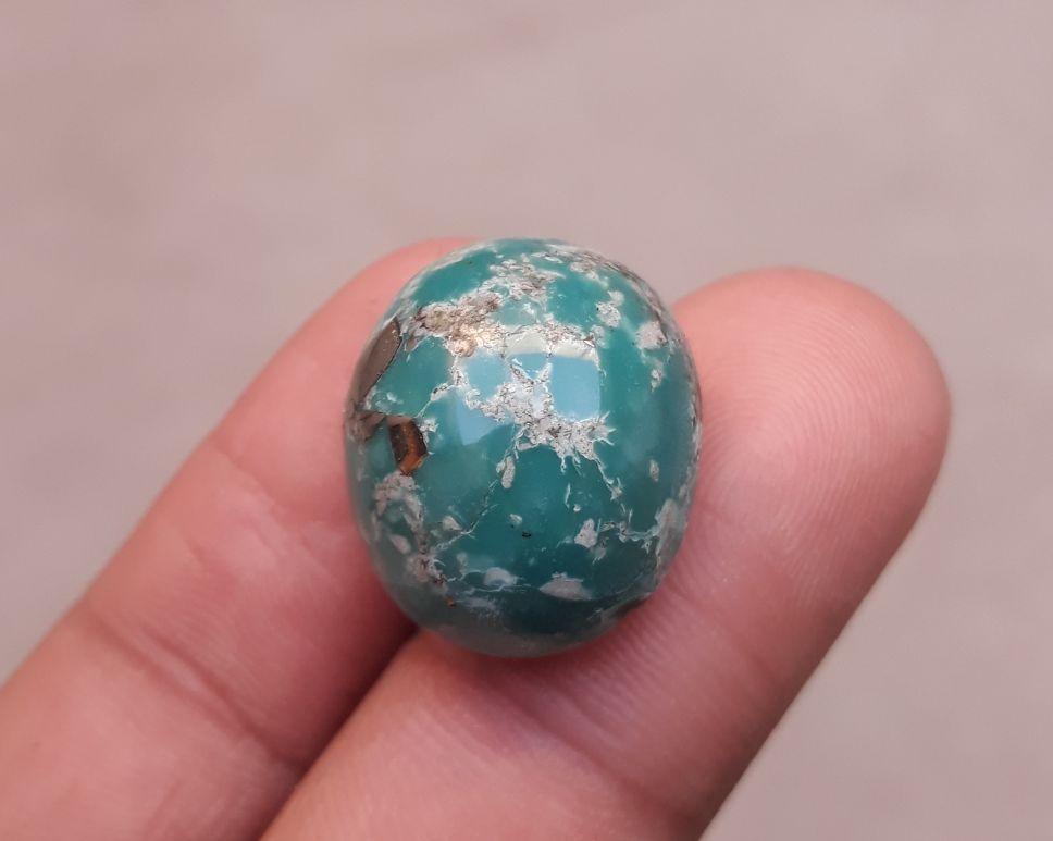 Natural Turquoise with Pyrite - Green Matrix Turquoise - 26.10ct 19x16x11mm Natural Turquoise with Pyrite - Green Matrix Turquoise - 26.10ct 19x16x11mm