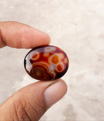 33.4ct Natural Eye Agate For Sale - Aqeeq - Dimension 27x21x7mm