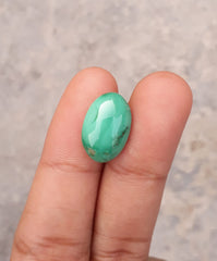 7.1ct Green Matrix Turquoise, Natural Feroza Stone Oval Shape, Real Feroza Stone,Dimensions-15x10x6mm