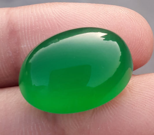 Green Chalcedony - Green Agate - Aqeeq - Dimension-15x20mm