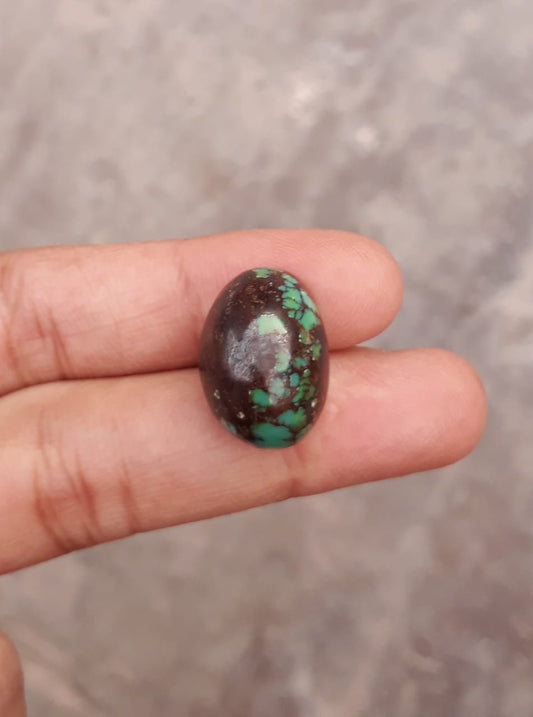 21.5ct Natural Turquoise, Green Matrix Turquoise, Real Firoza Stone,Dimensions  -18.2x13.2mm